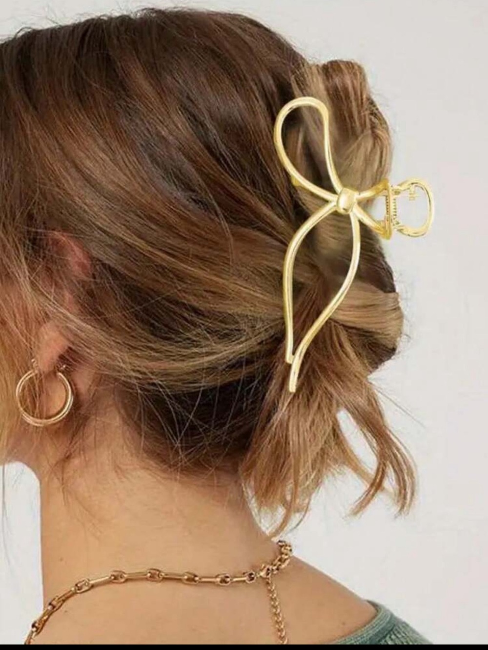 Gold Bow Metal Hair Clip NEW 🏷️